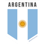 Sticker ARGENTINA BANDERA Y ESCRITA