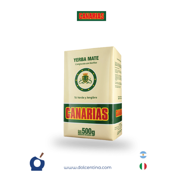 Yera Mate Canarias Te Verde y Jengibre | 500gr