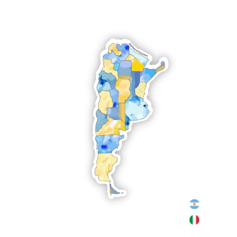 Mapa argentina acuarela Sticker